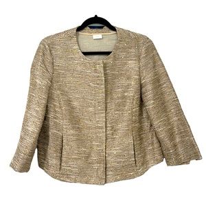 Blue Les Copains Tweed Sequin Jacket